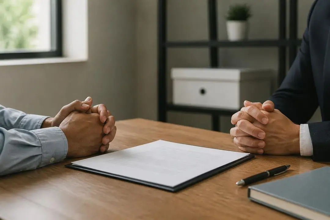Documentos laborales sobre una mesa que representan limitaciones legales y derechos del trabajador