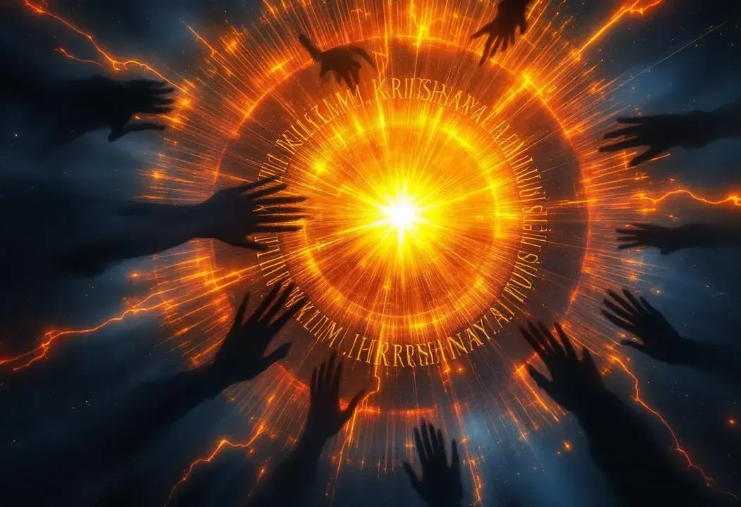 Estrella flamígera activada por el mantram