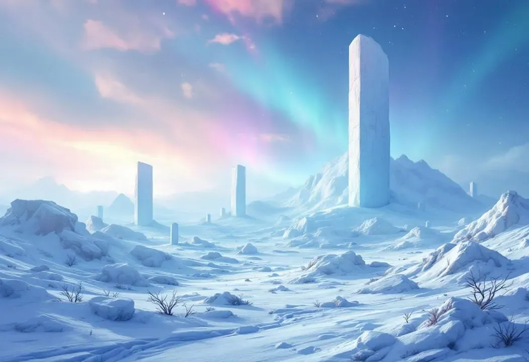 Ilustración de la mítica isla de Thule, hogar de la primera raza humana.