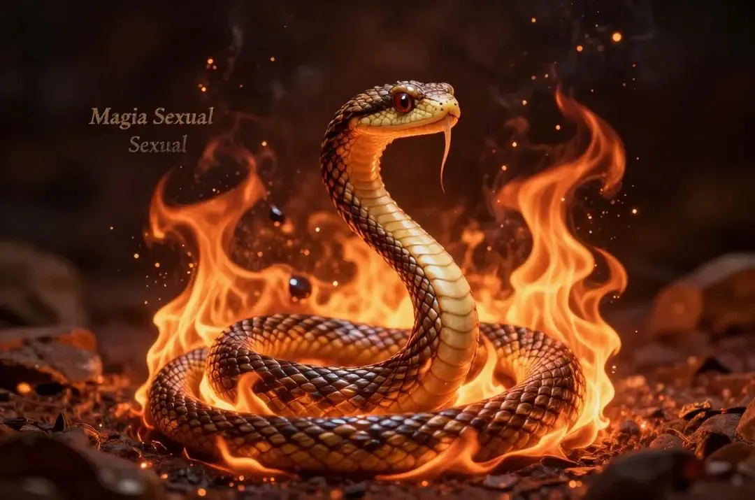 Energía vital ascendente, serpiente o fuego interno, representando la Magia Sexual hacia el saber interior.