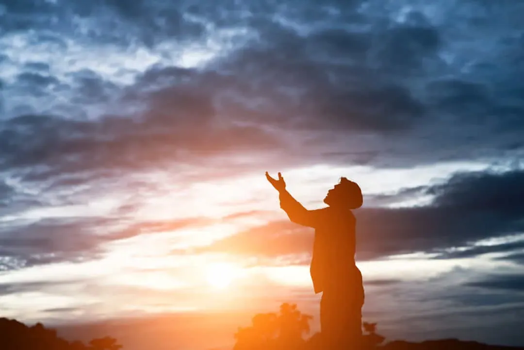 Person in prayer