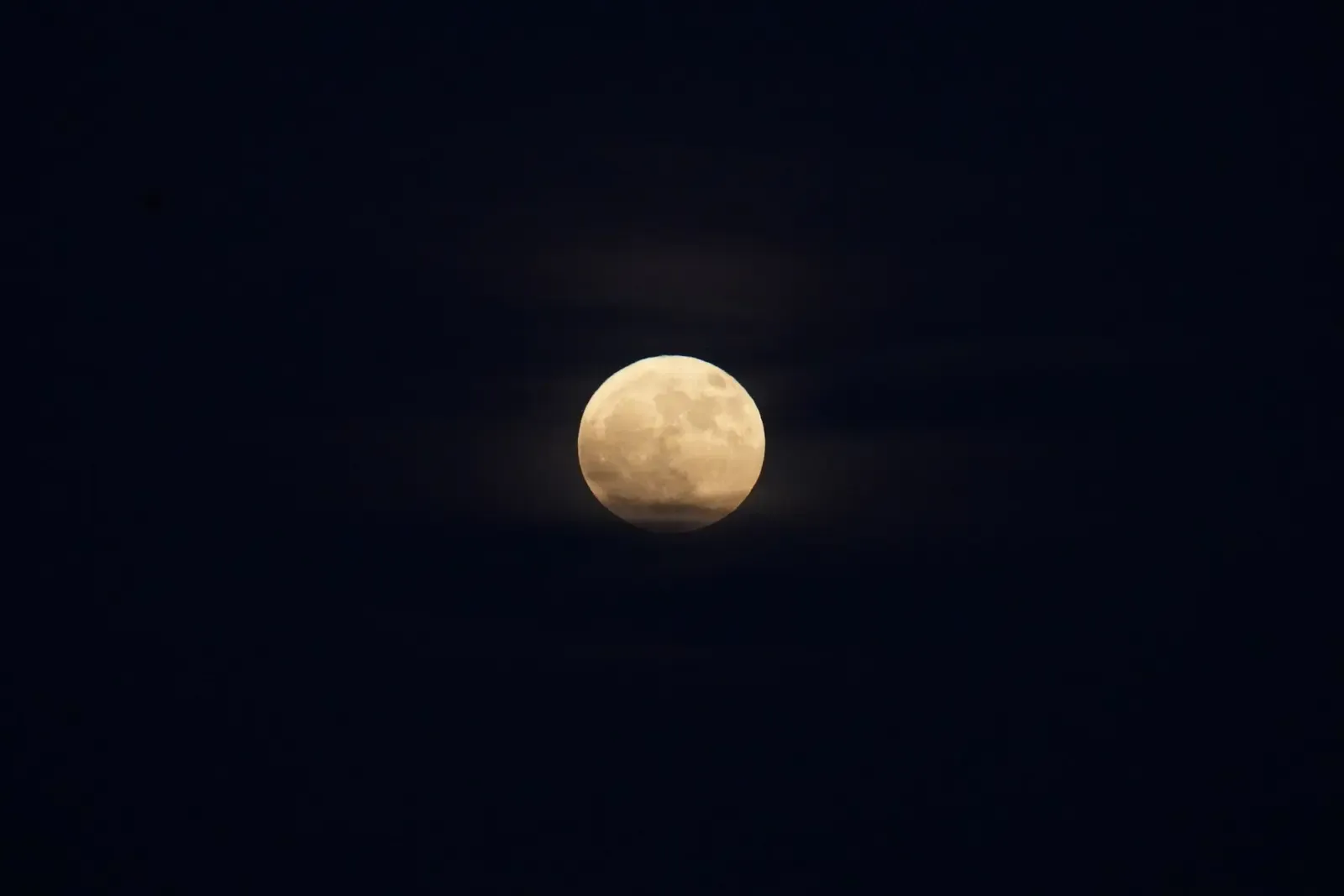 Full moon in the night sky