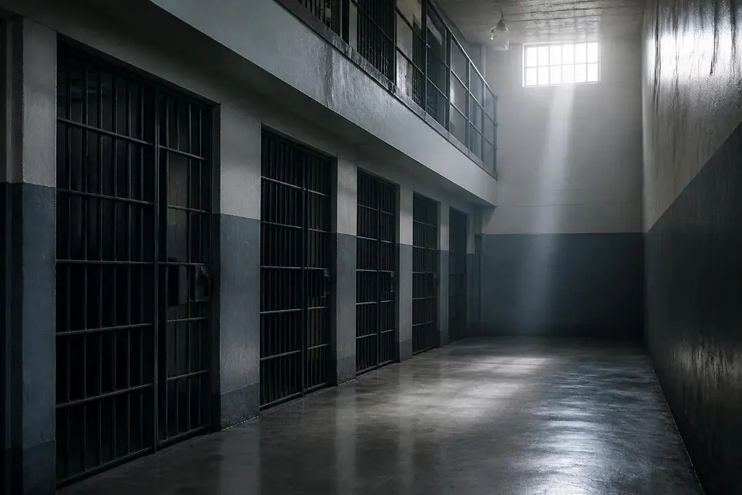 Pasillo carcelario vacío que representa el fracaso del sistema penitenciario