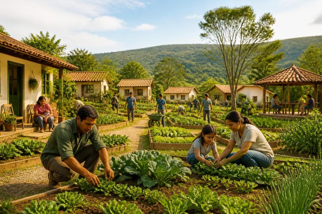 Comunidad agrícola con viviendas familiares para un modelo de rehabilitación integral